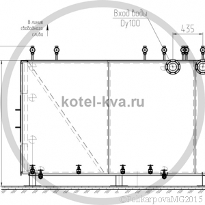 Чертеж котла КВа 1,0 общий вид