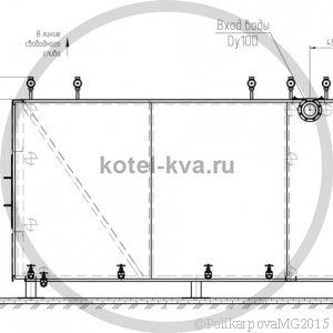 Чертеж котла КВа 1,1 общий вид