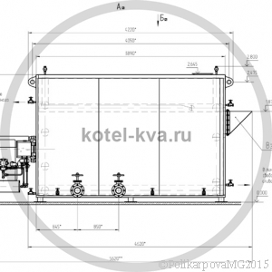 Чертеж котла КВа 2,0 общий вид