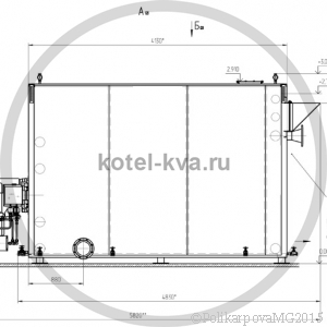 Чертеж котла КВа 3,0 общий вид