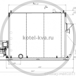 Чертеж котла КВа 4,0 общий вид