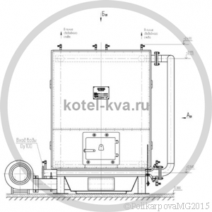 Котел КВм-1,0 с топкой РПК вид 1