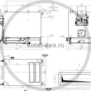 Котел КВм-1,6 с забрасывателем и с топкой РПК