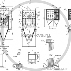 Чертеж циклона БЦ-2-4x(3+2)