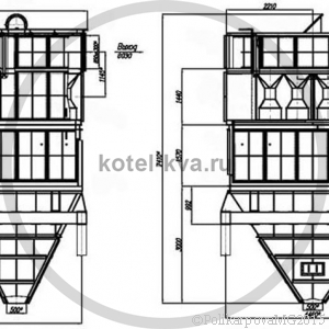 Чертеж циклона БЦ-512-2-(6х5)