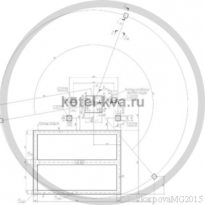 Чертеж модульной котельной 700 КВт (0,7 МВт) план фундамента на 0 отметке