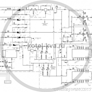 Чертеж модульной котельной 700 КВт (0,7 МВт) тепловая схема