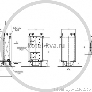 Чертеж котла на дровах 150 кВт