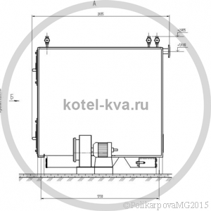 Чертеж котла на дровах 400 кВт