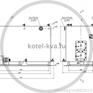 Чертеж котла на дровах 800 кВт